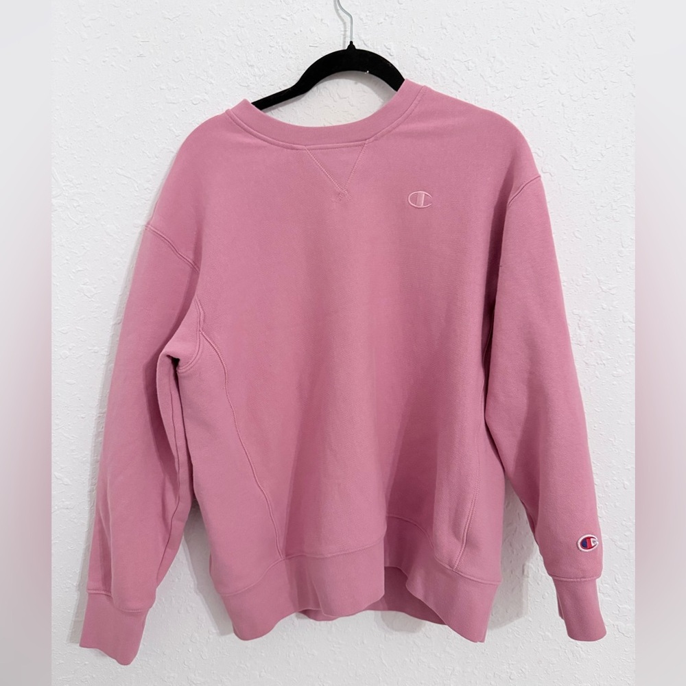 Champion Women's Pink Crew Neck Sweater